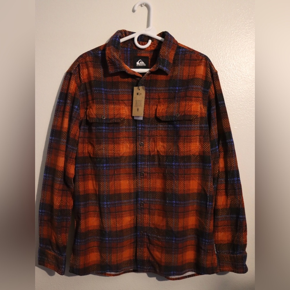 Quiksilver Men's Orange Plaid Jacket